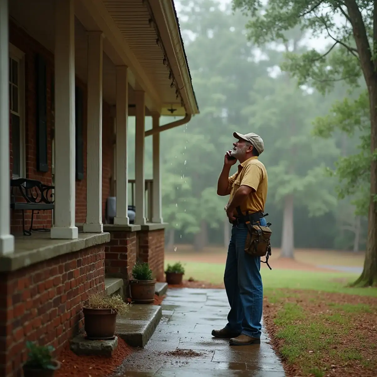 Clemson, SC homeowner calling to schedule a gutter estimate