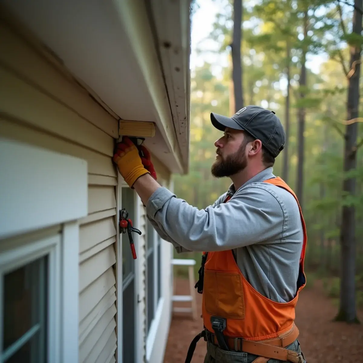 Fascia and trim repair on an older home in Pendleton, SC